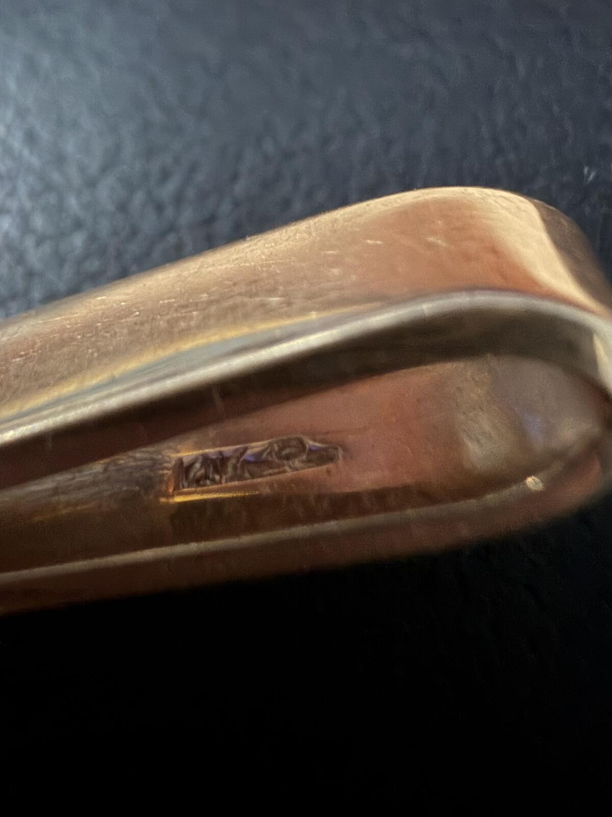 Rare Vintage Signed BROOKS BROTHERS Solid 14K Yellow Gold Tie Bar Tie Clip 4.05g