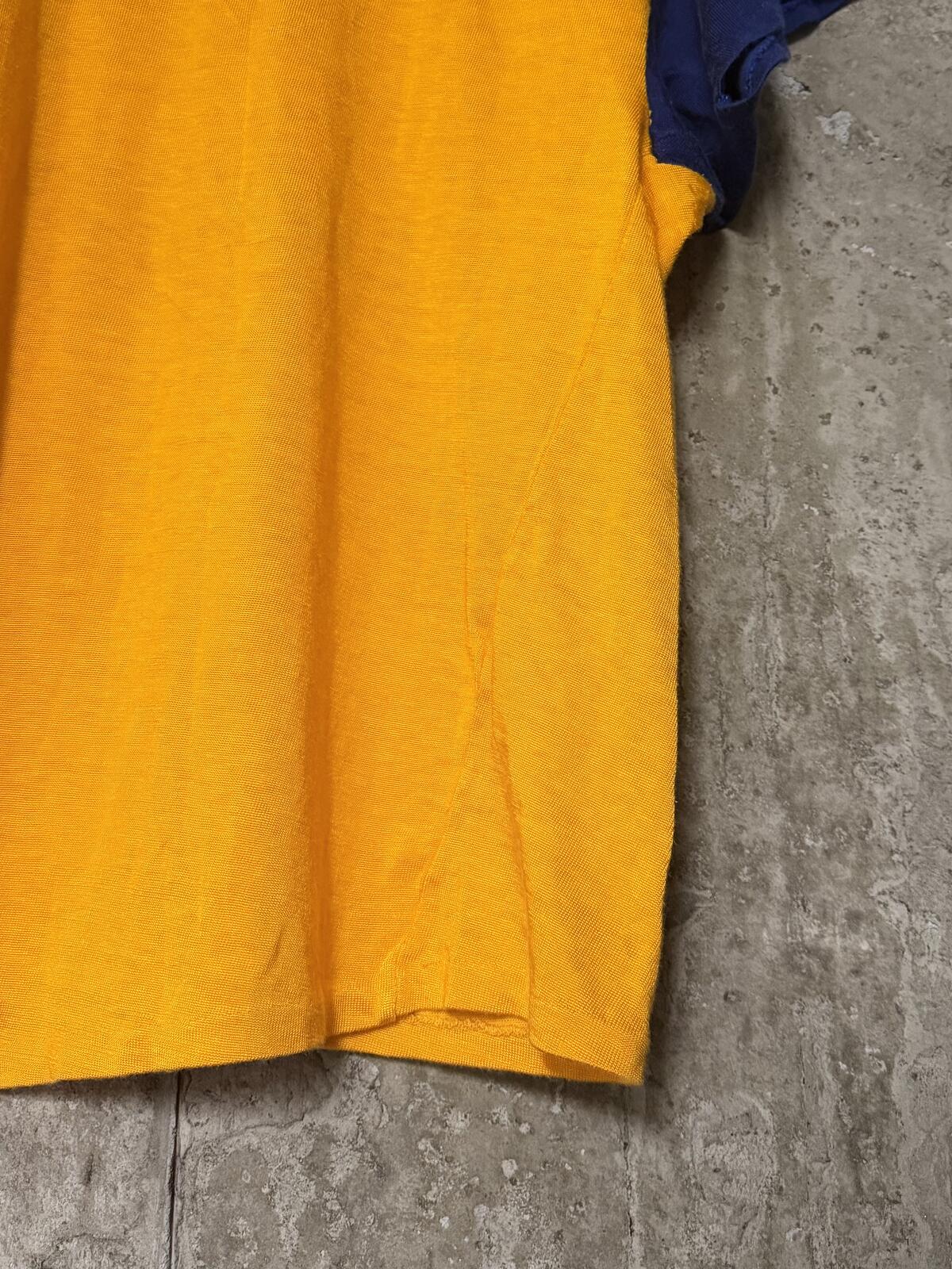 1970s Empire NYC Union Made A&B Football Gold and Blue Ringer Jersey