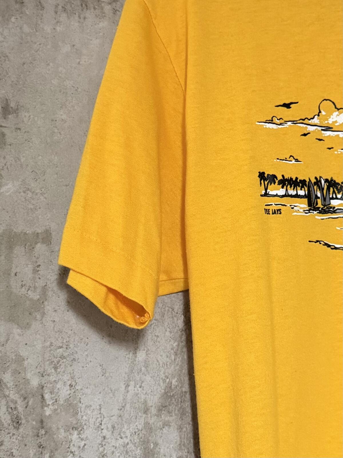 1980s Florida Sailboat Tourist Single Stitch Tee Select-T by Tee Jays L