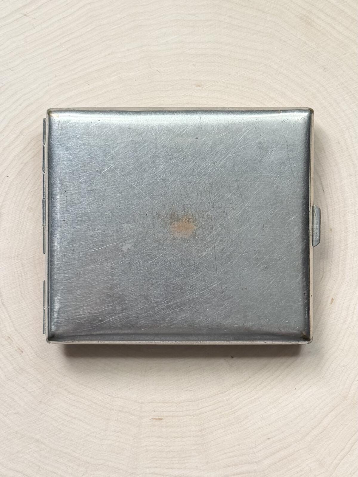 1940s Hand Engraved Japan Tiger Aluminum Cigarette Case WWII Militaria