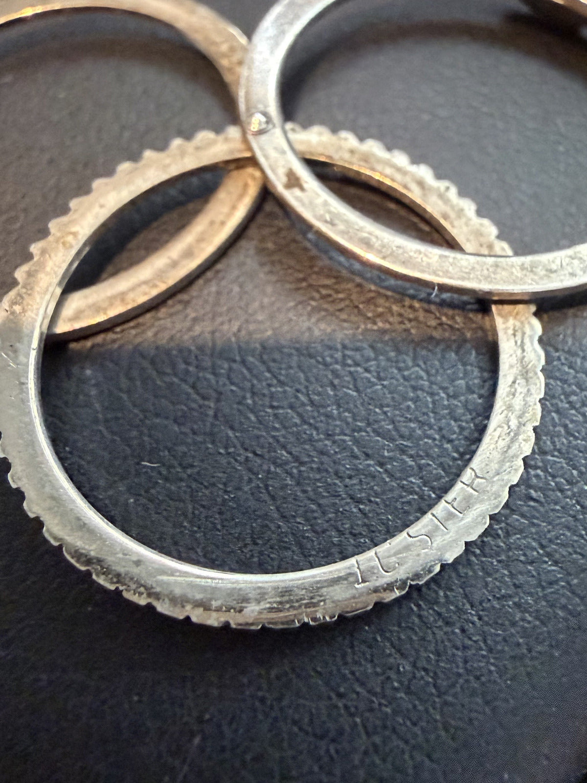 Antique Sterling Silver Fede Hands Gimmel Interlocking Hands Heart Ring US 7