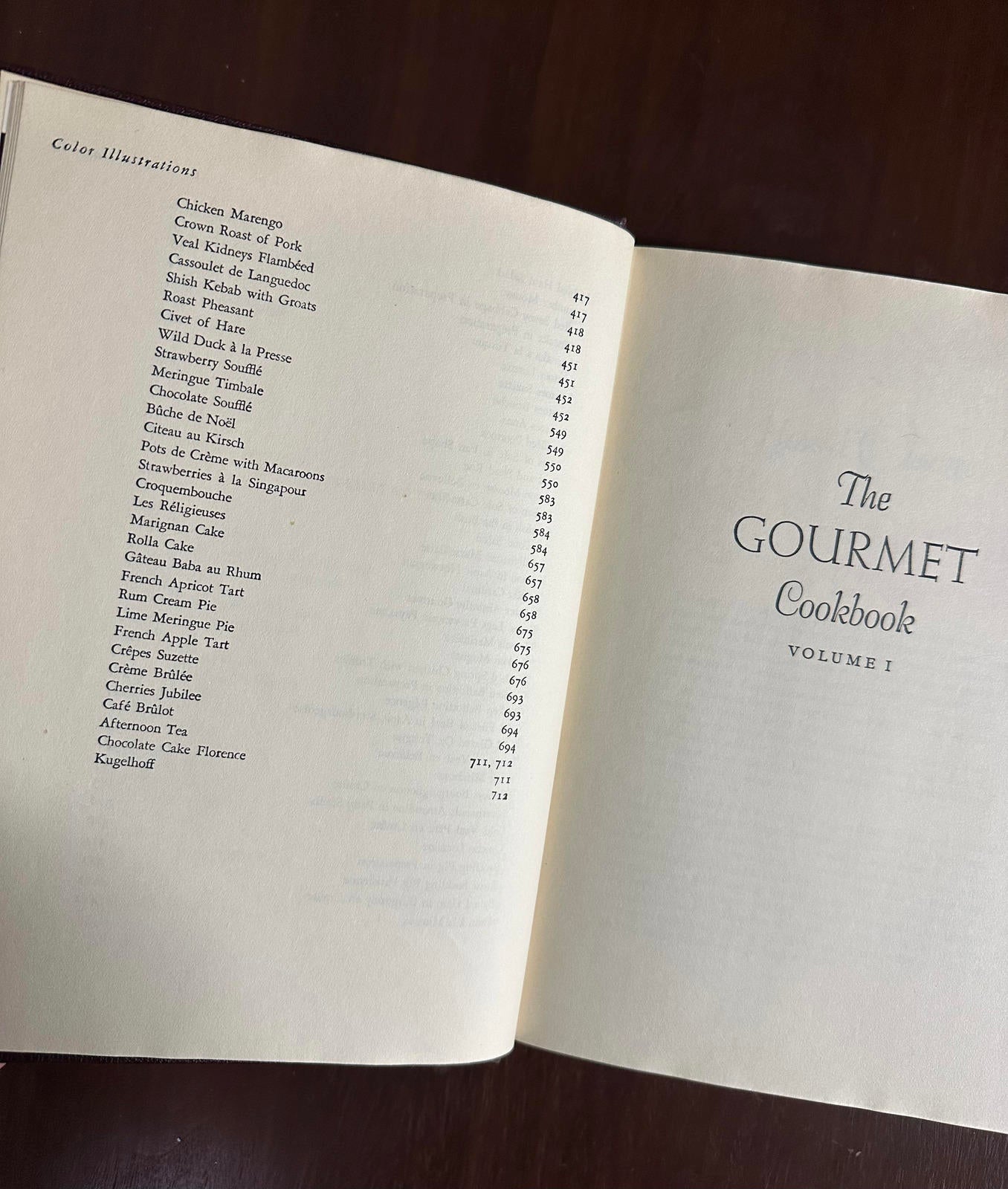 1963 Gourmet's Menu Cookbook Volume 1 Illustrated Hardcover Book