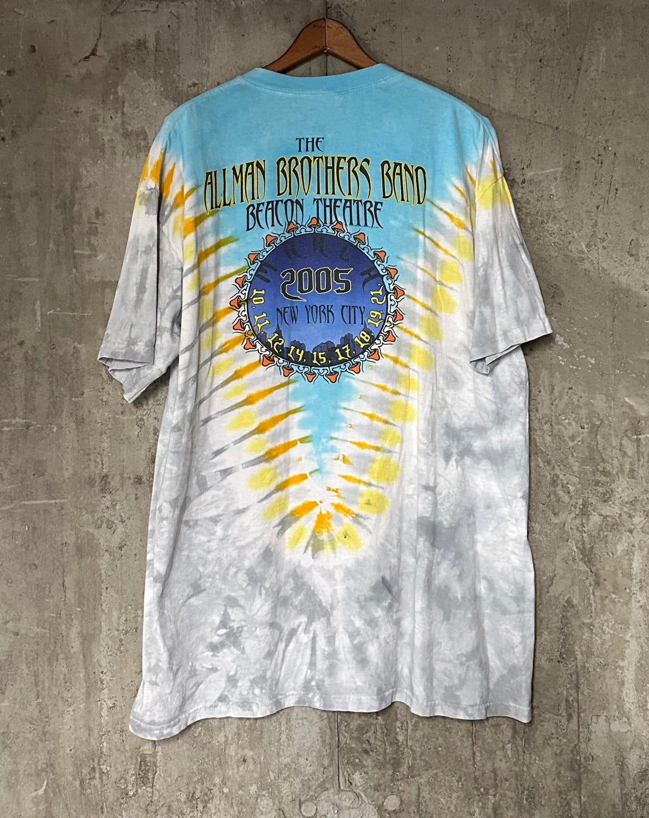 2005 Allman Brothers Band Beacon Theatre NYC Tour Shirt Tie Dye
