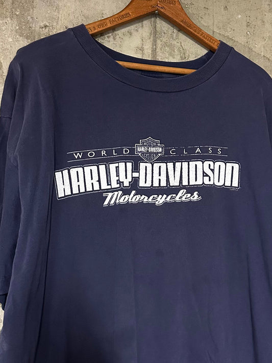 Y2K 2008 Harley Davidson Deadwood South Dakota Navy Blue Tee 2XL