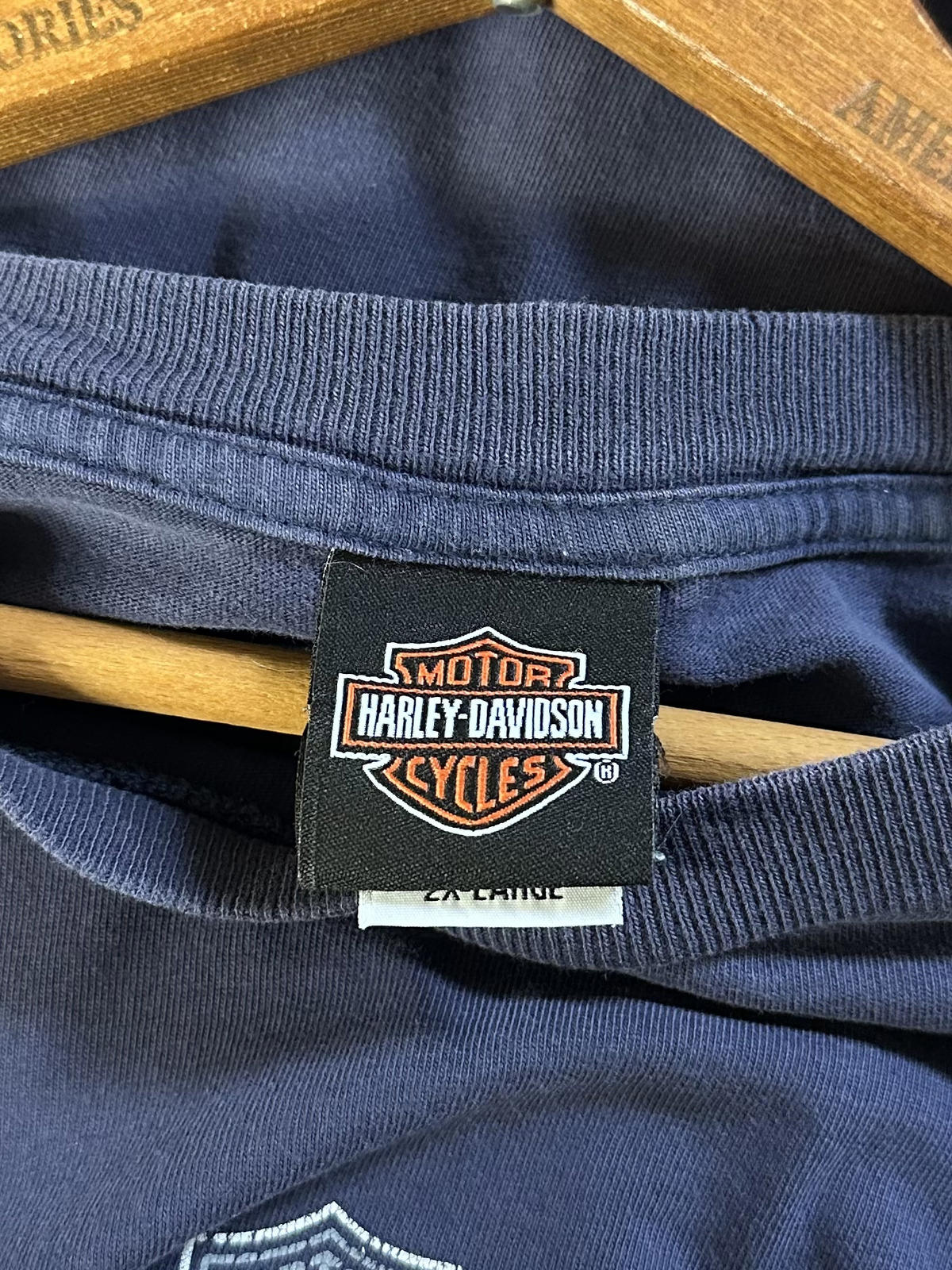 Y2K 2008 Harley Davidson Deadwood South Dakota Navy Blue Tee 2XL