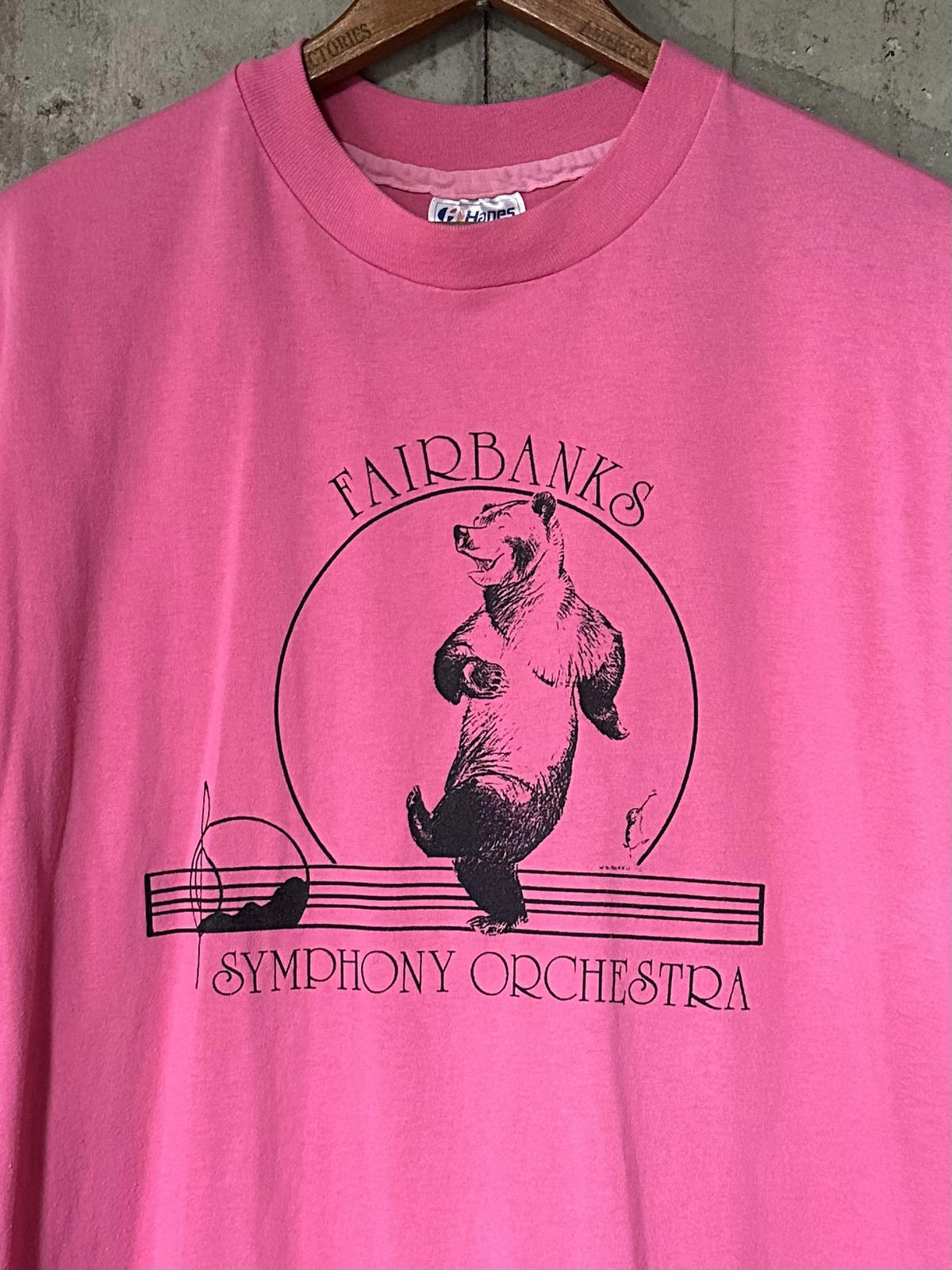 1990s Fairbanks Symphony Orchestra Bear Pink Single Stitch Tee