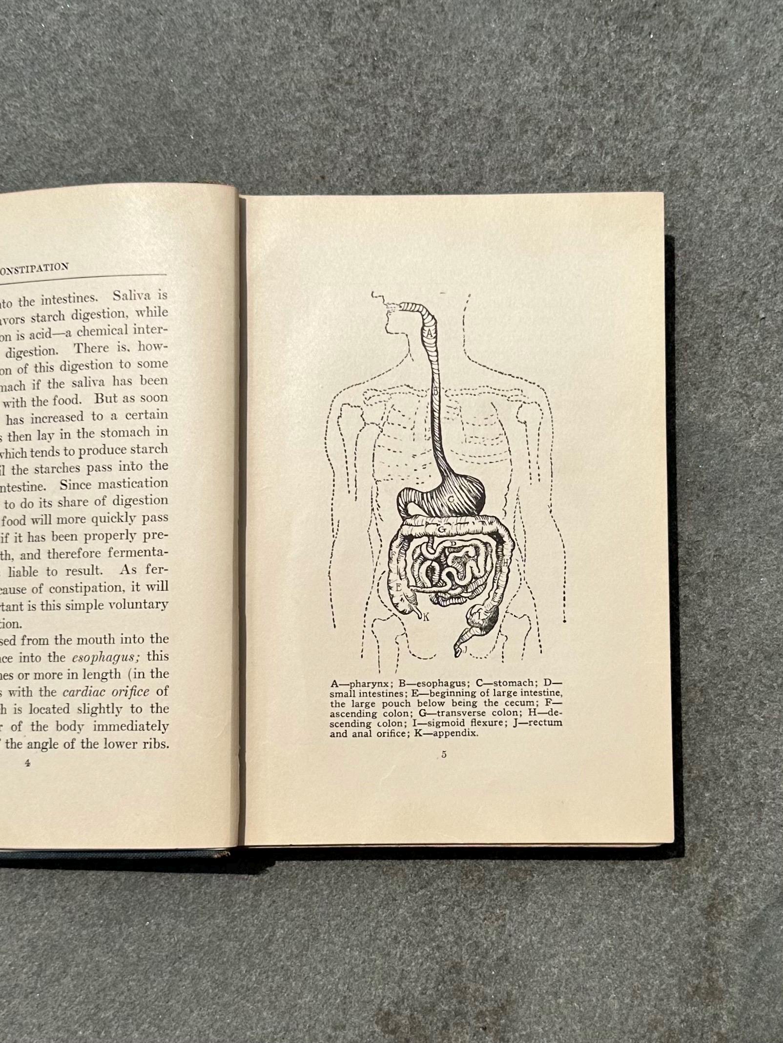Antique 1927 Constipation Its Cause, Effect and Treatment Hardcover Illustrated Book by Bernarr Macfadden