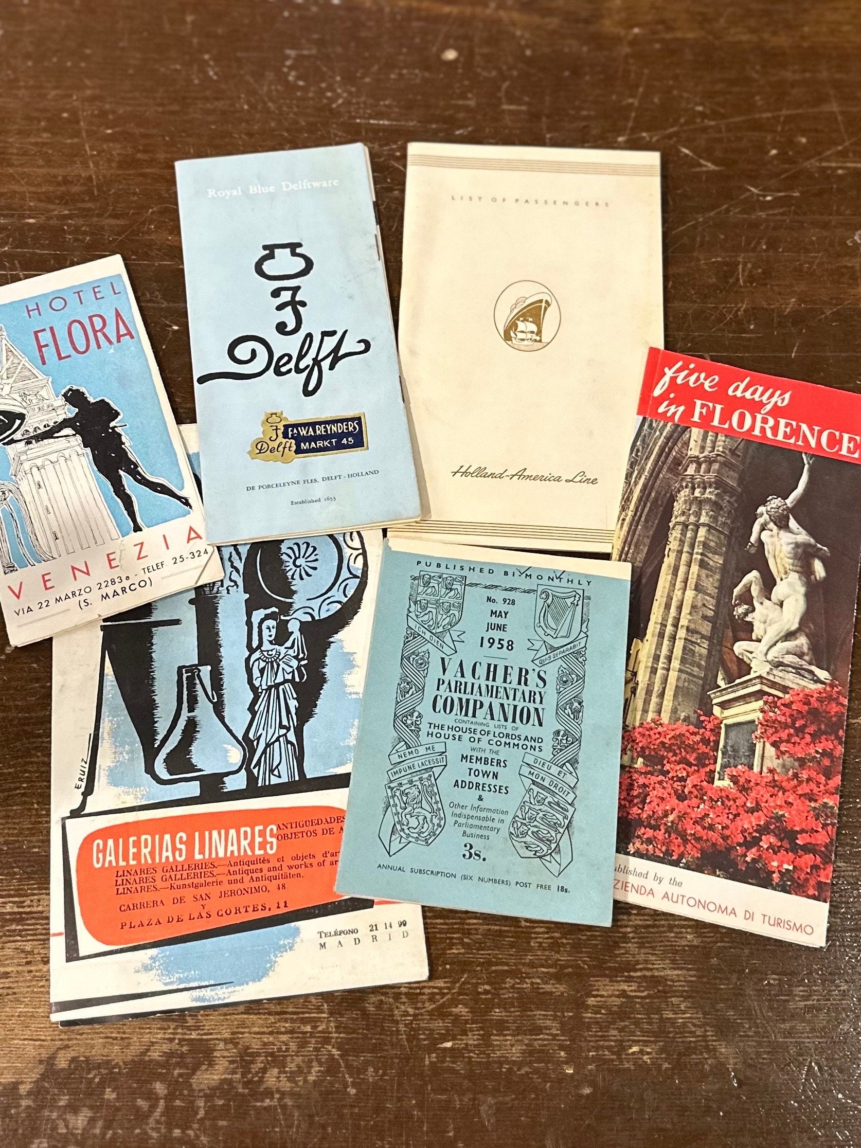 LOT of 6 Vintage 1950s Travel Ephemera Brochures & Pamphlets