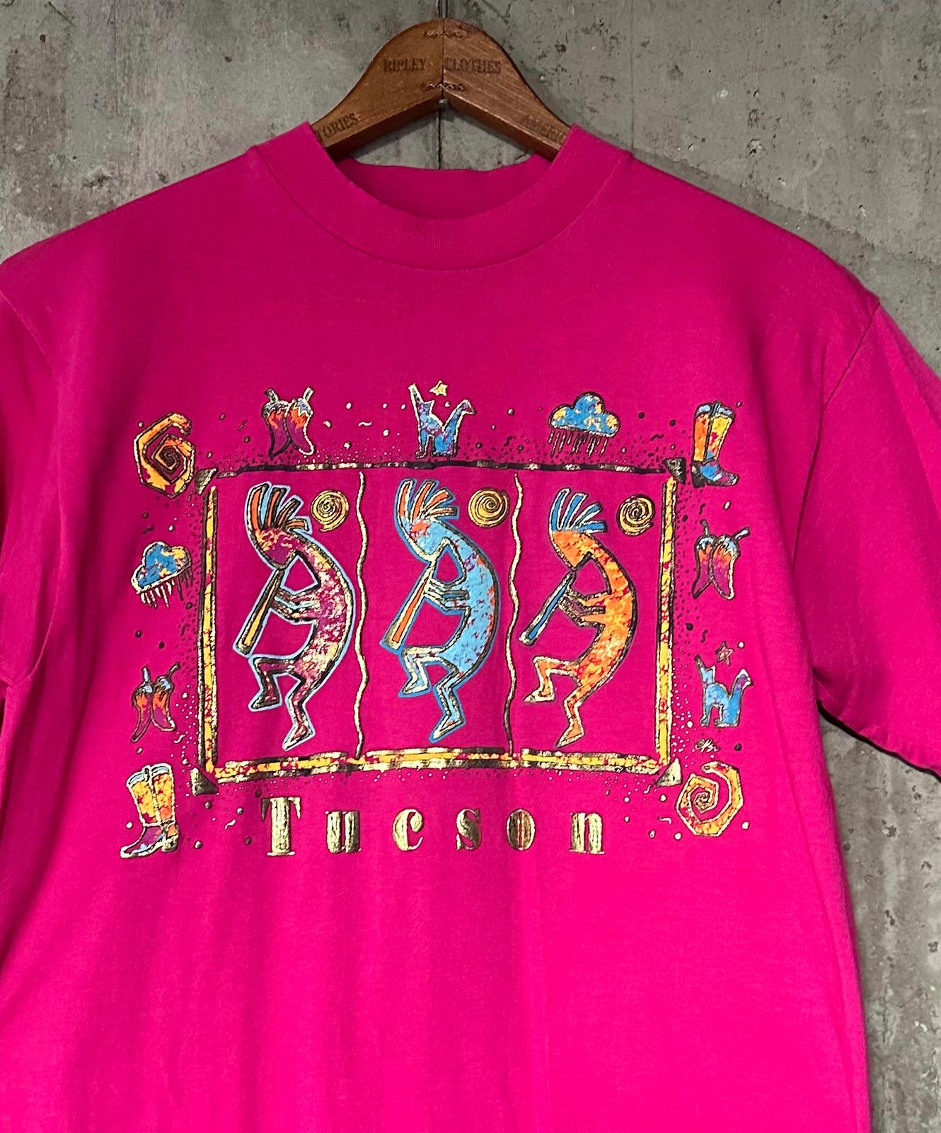 1990s Tucson Arizona Southwestern Pink Single Stitch Tee PSI Inc