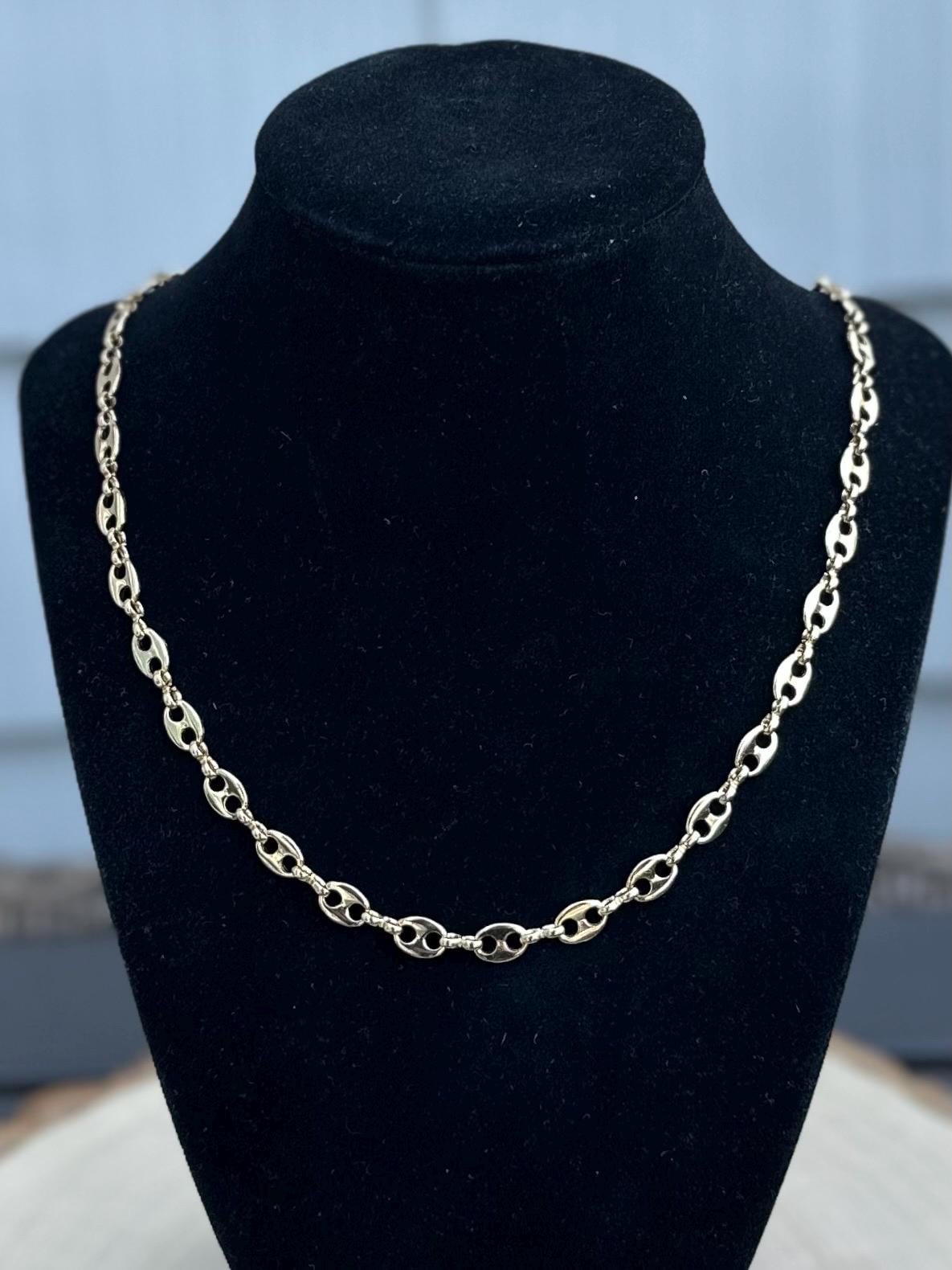 Vintage Gold Tone Long Mariner Chain 26.25” Unique Layering Jewelry