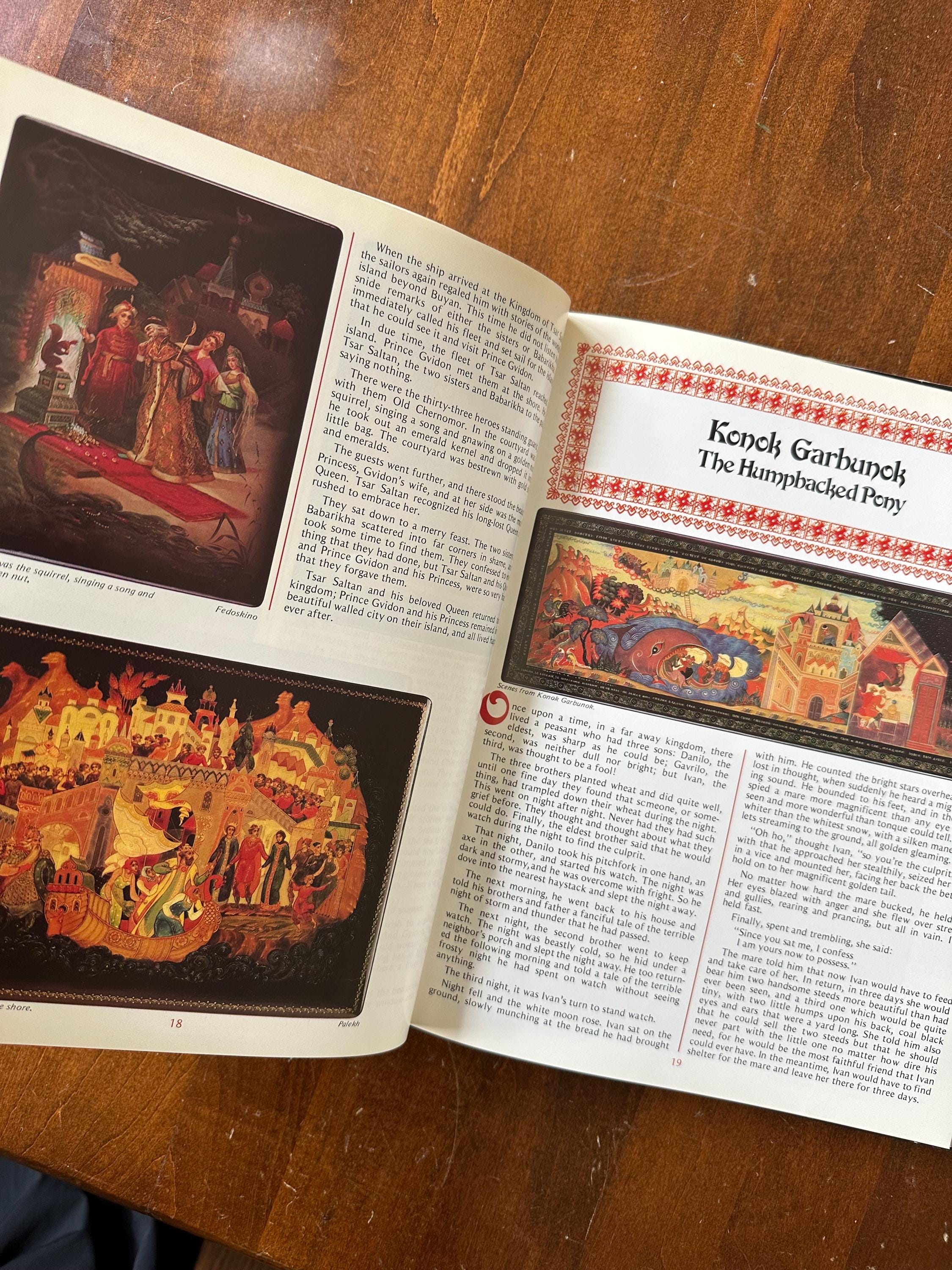 Vintage 1981 1985 Russian Lacquer, Legends, and Fairy Tales Hardcover Illustrated Book by Lucy Maxym