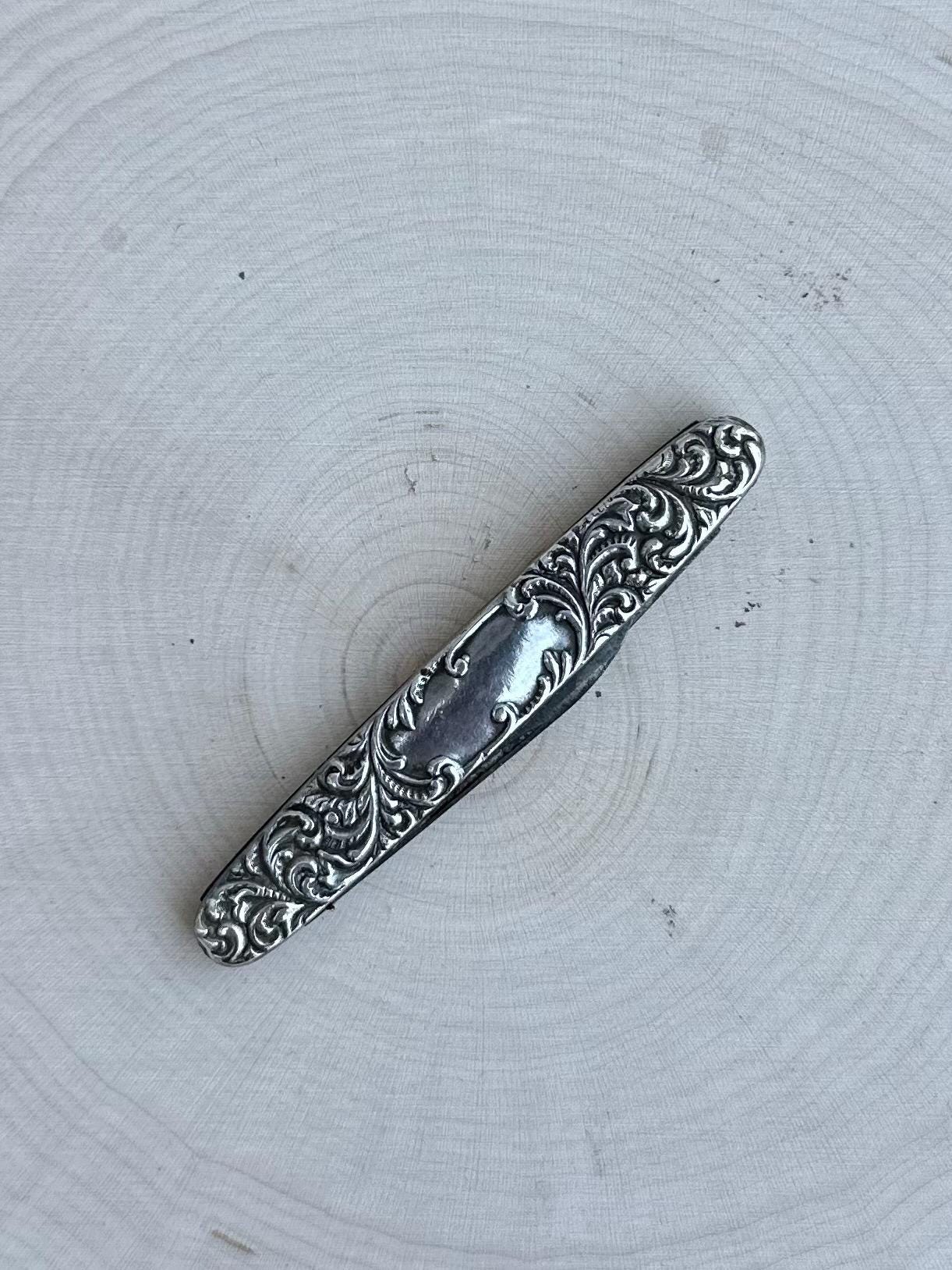 Antique EMPIRE KNIFE CO Sterling Silver 2-Blade Folding Pocket Knife c.1856-1930