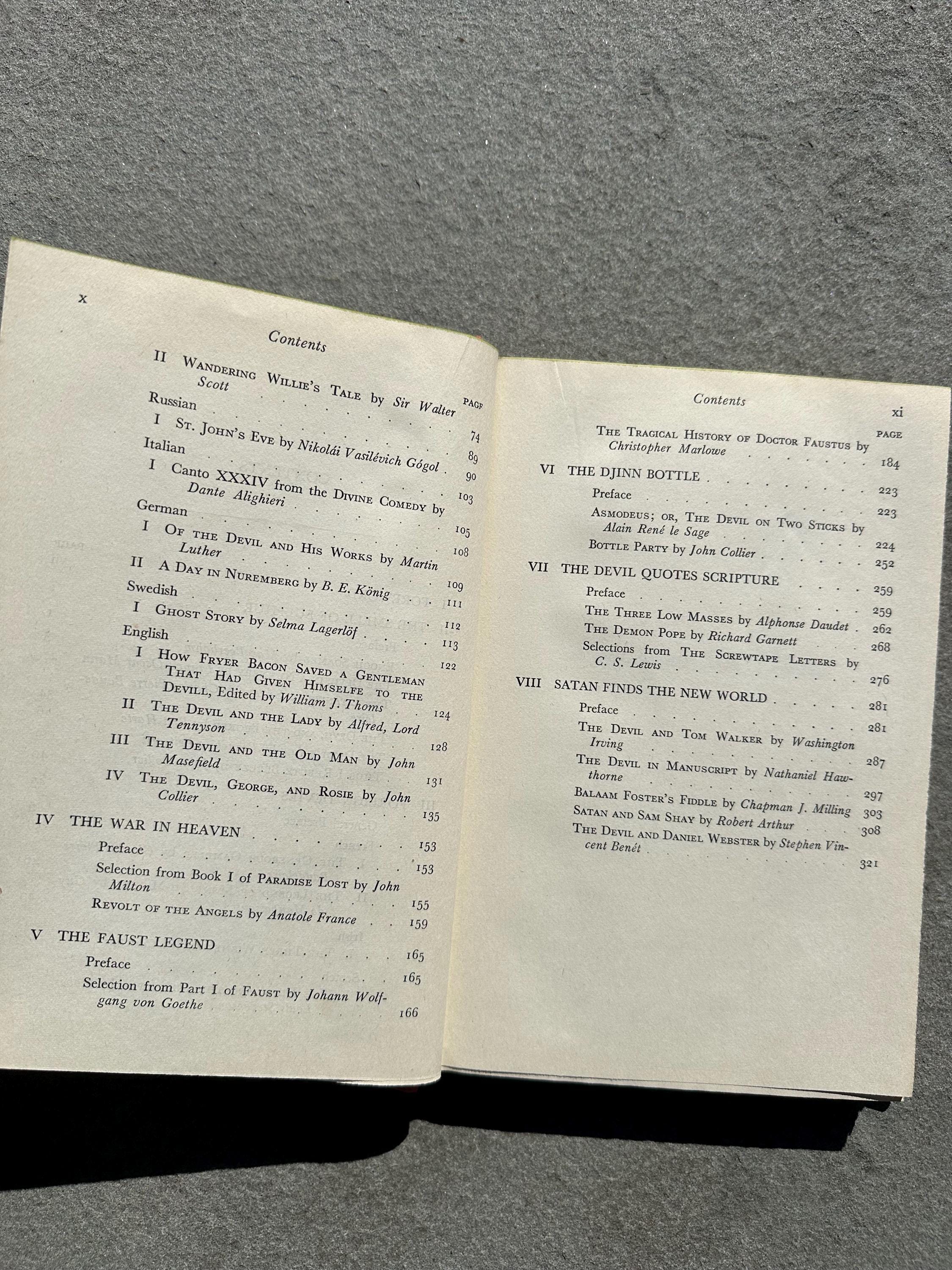 Vintage 1945 Speak of the Devil Hardcover Book Sterling North & C.B. Boutell | An Anthology of Demonology