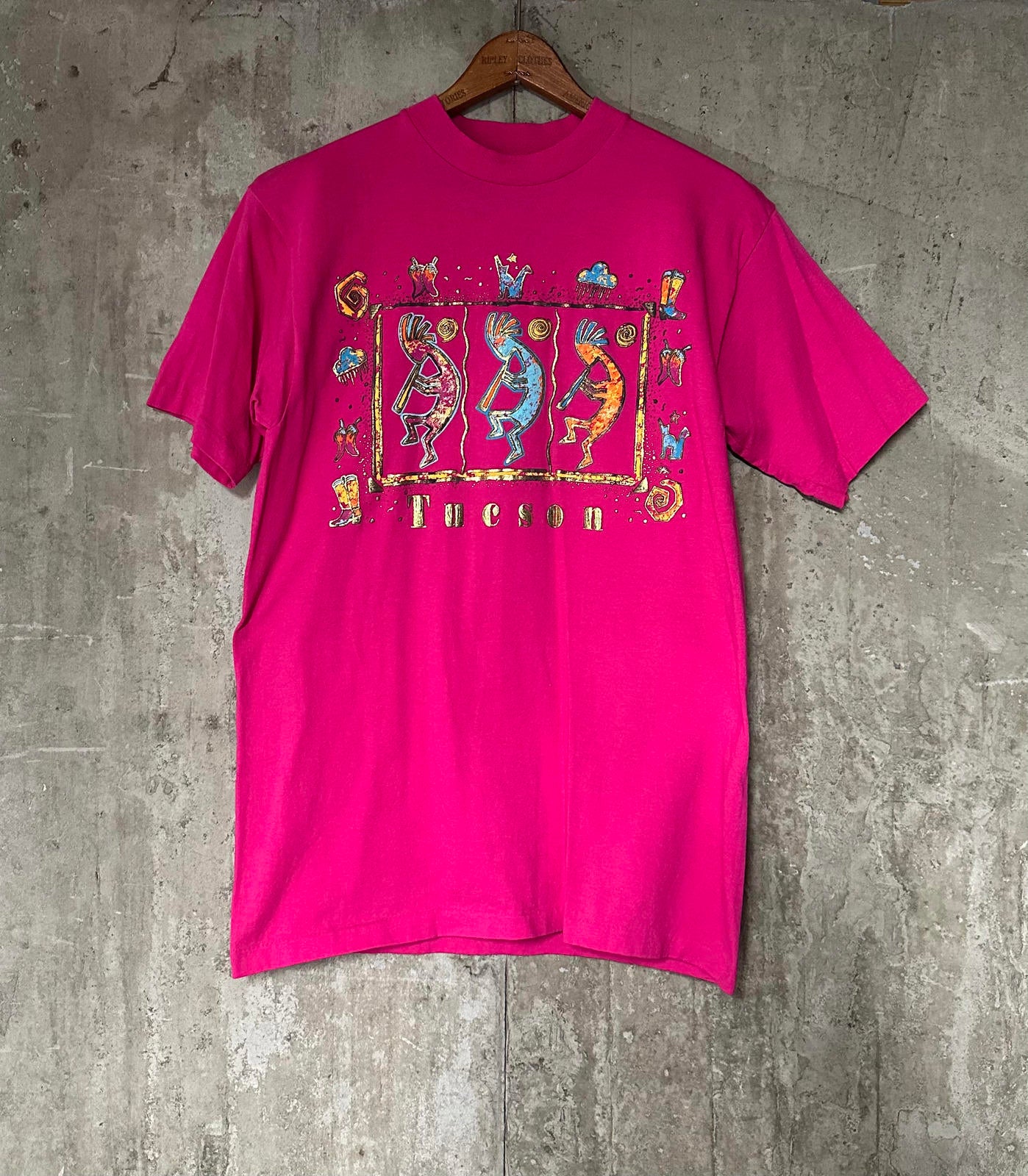 1990s Tucson Arizona Southwestern Pink Single Stitch Tee PSI Inc