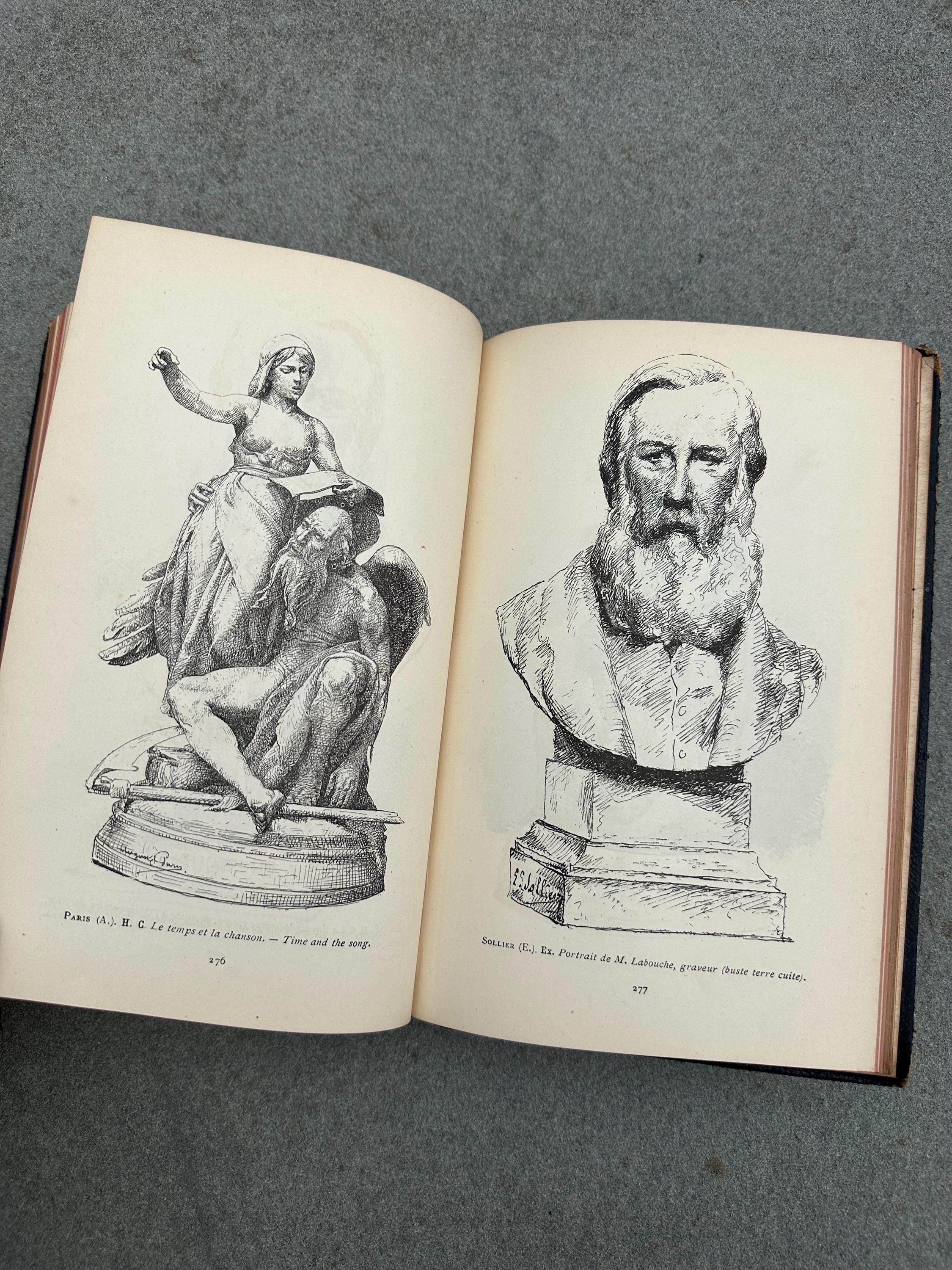 Antique 1882 Catalogue Illustre du Salon Art Book F.G. Dumas 400 Illustrations French