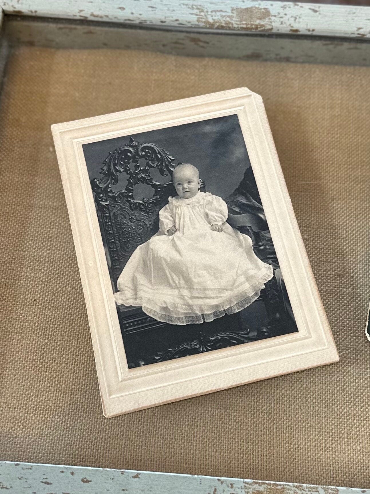 LOT OF 3 Antique Victorian Cabinet Cards of Woman, Baby, and Married Couple