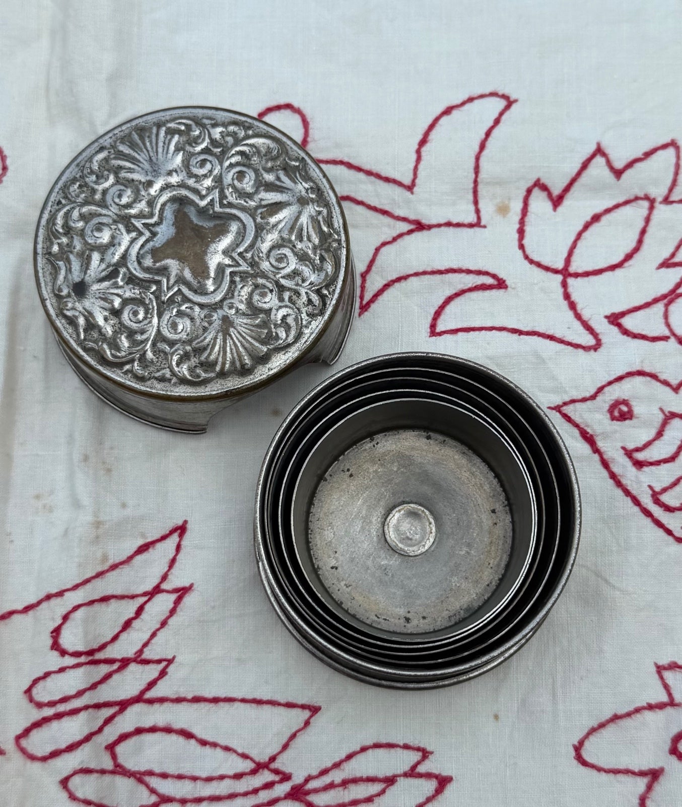 Antique 1897 Patented Metal Collapsible Cyclist Cup Scovill Manufacturing Co.