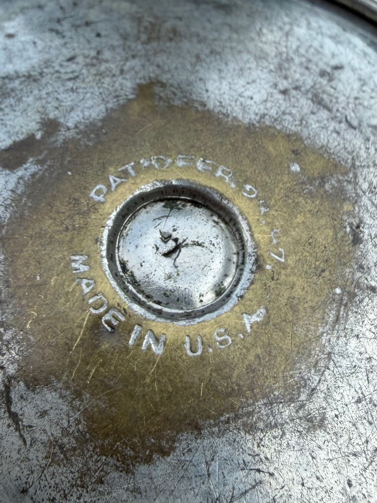 Antique 1897 Patented Metal Collapsible Cyclist Cup Scovill Manufacturing Co.