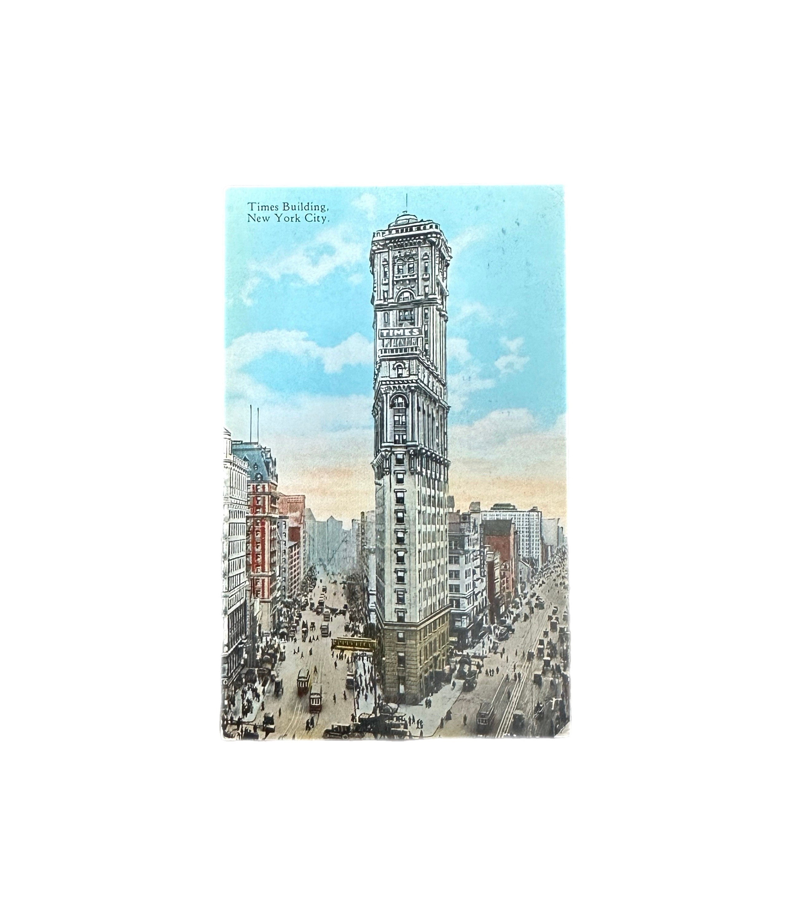 Antique 1926 Postmarked Times Building NYC Topographical Postcard Photo & Art Postal Co. New York City