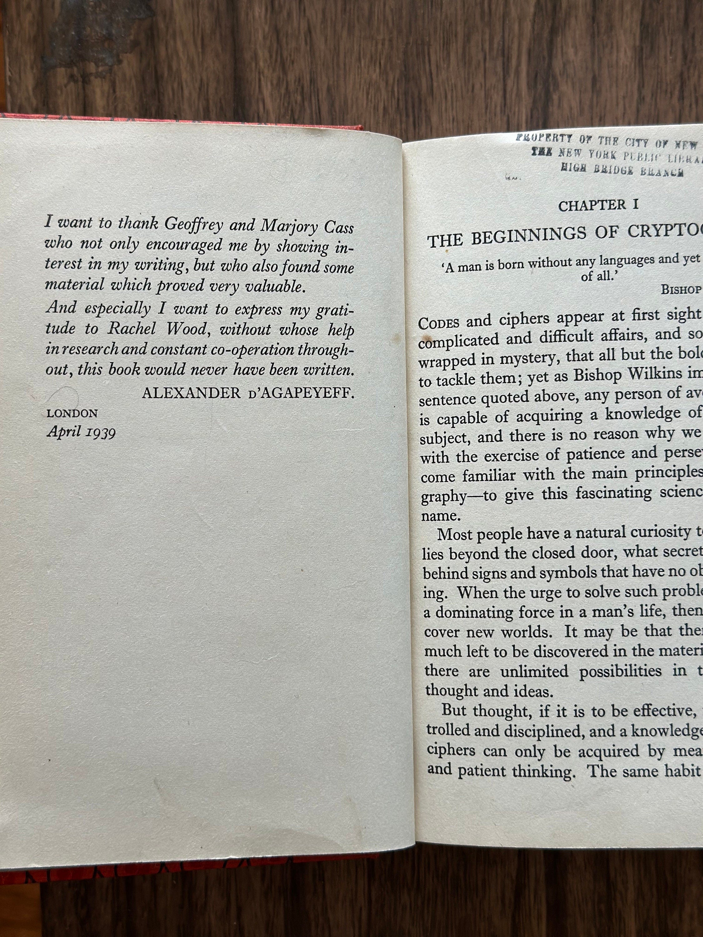 RARE Vintage 1939 1949 First Edition? Codes and Ciphers by Alexander D'Agapeyeff Cryptography Hardcover Book