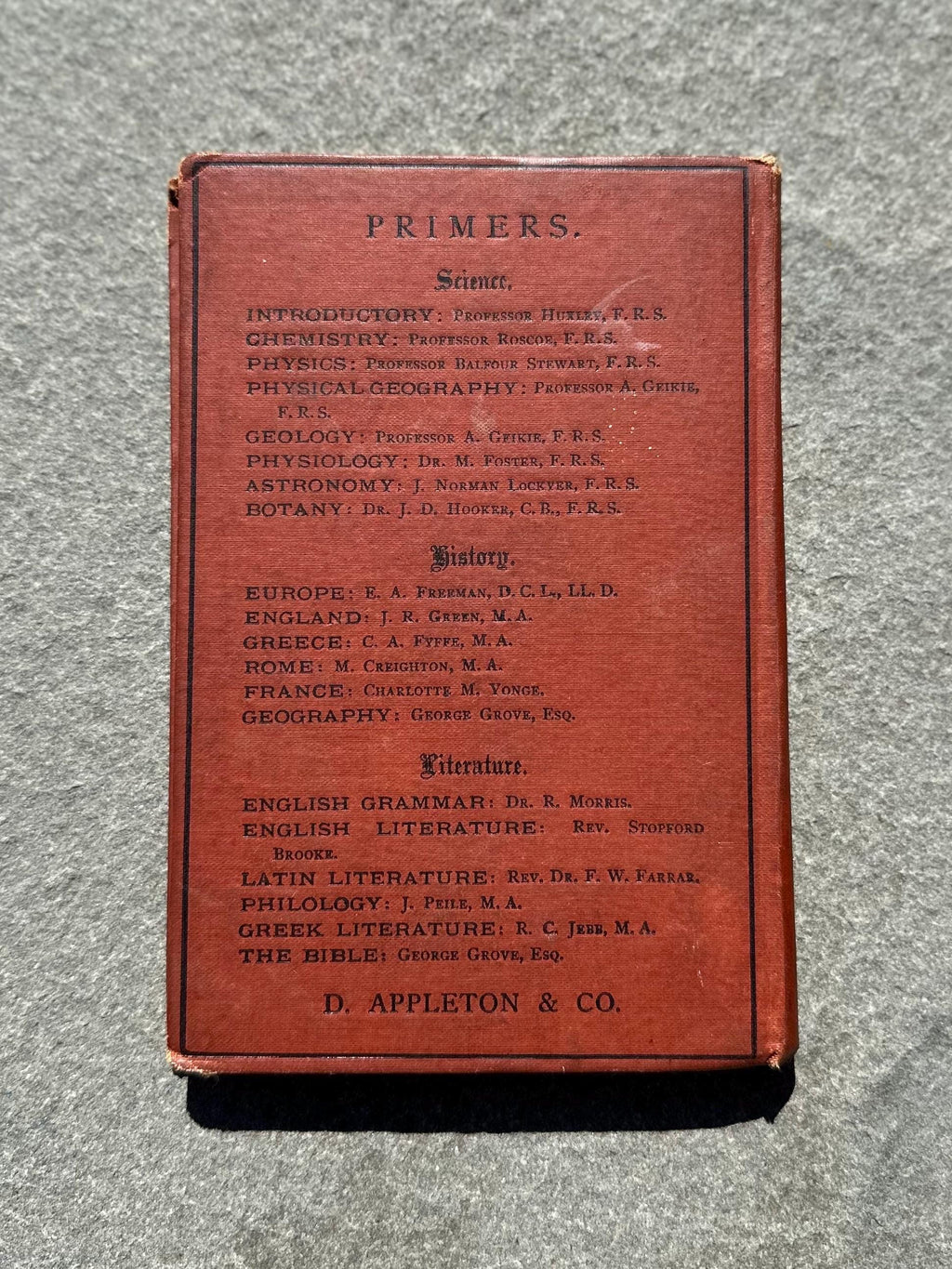 Antique 1877 Astronomy Science Primers Illustrated Hardcover Book by J. Norman Lockyer