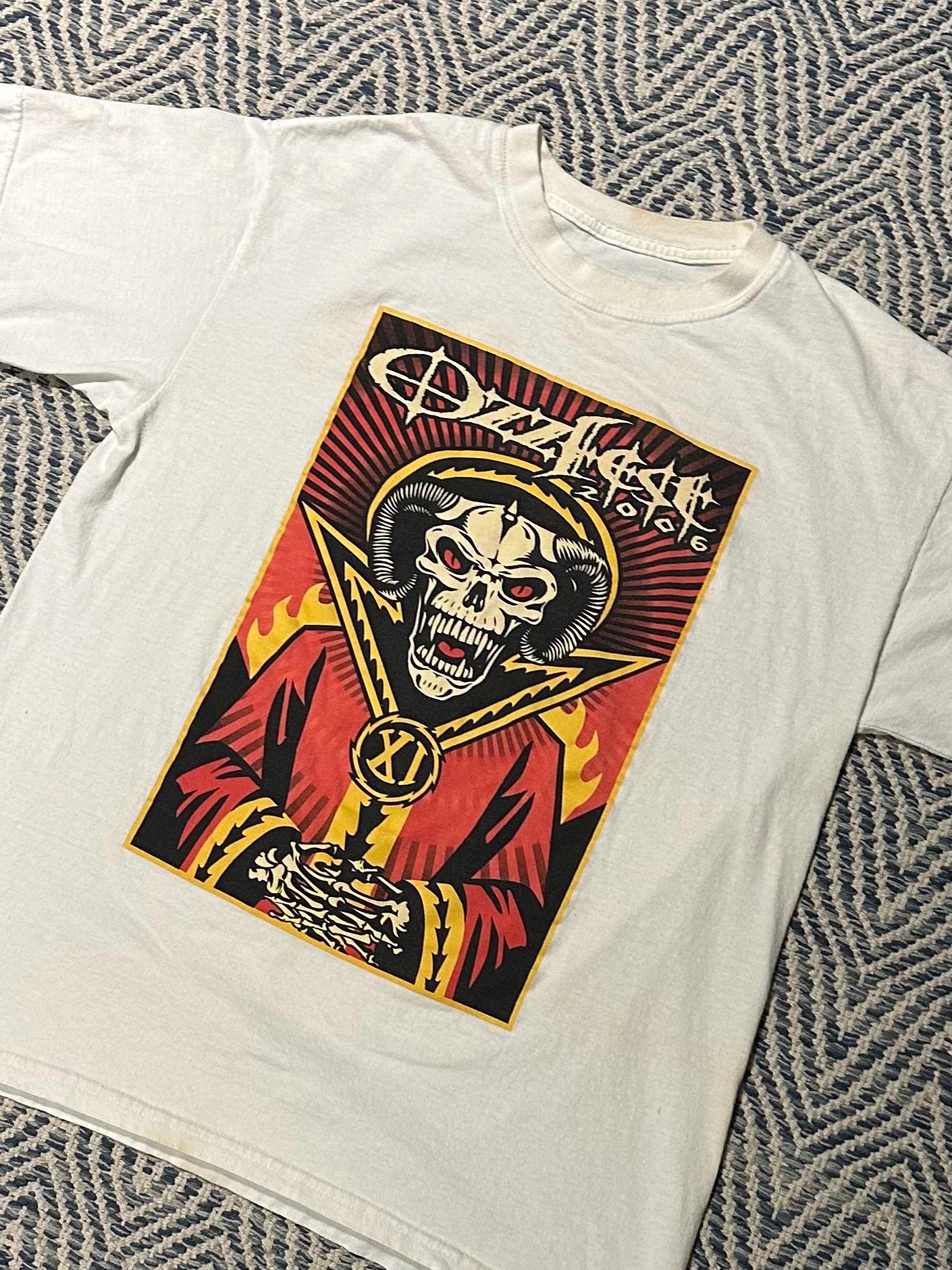 Vintage Y2K 2006 Ozzfest Ozzy Osbourne Tour White Graphic Tee