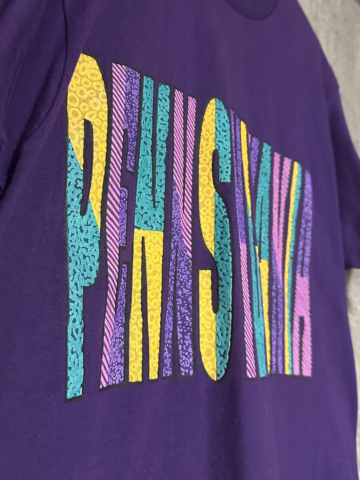 1990s Purple Pennsylvania BEST Fruit of the Loom Single Stitch Tee