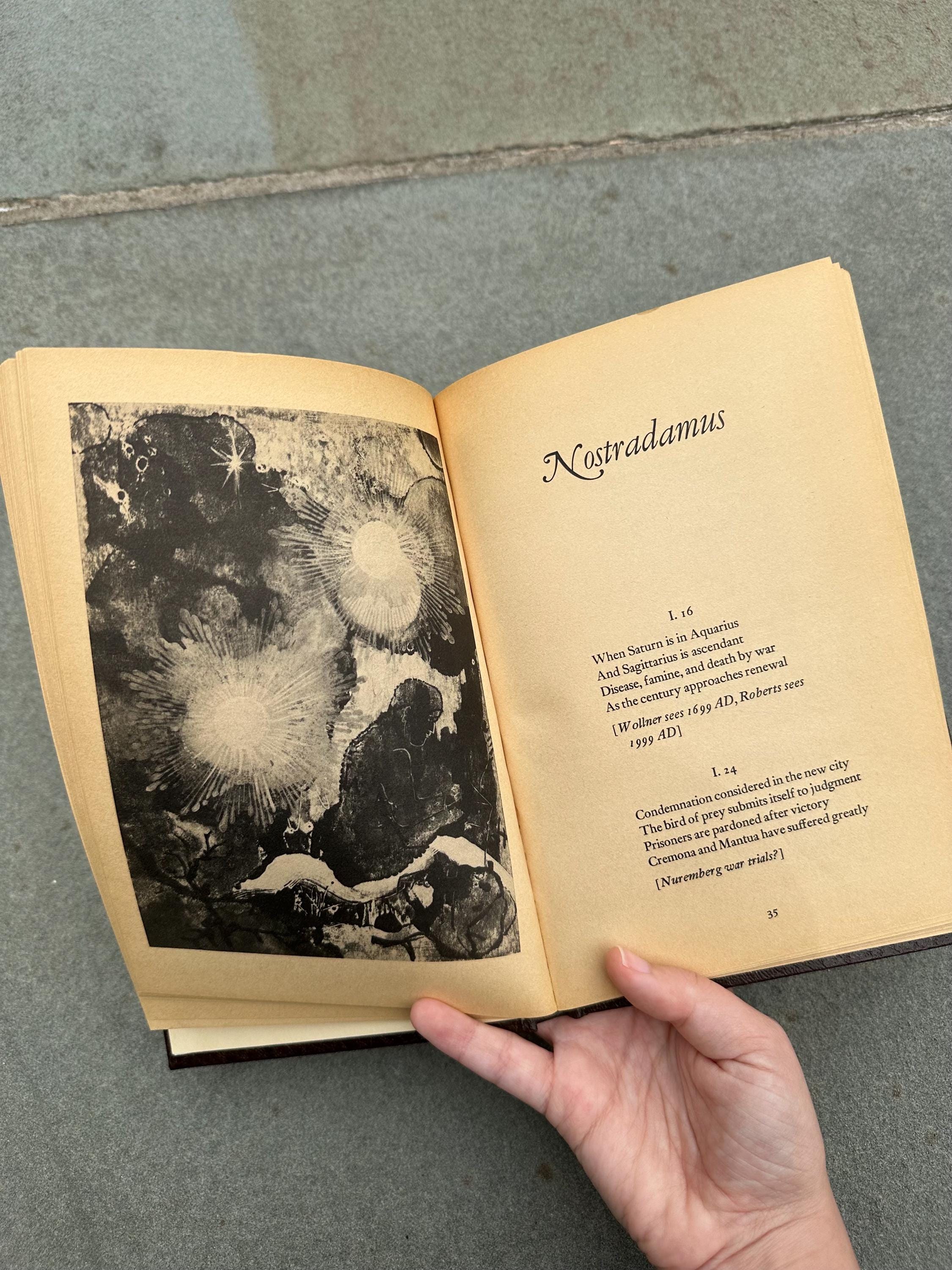 Vintage 1975 The Prophesies of Nostradamus Including the “Preface to My Son” & the “Epistle to Henry II” Hardcover Illustrated Book
