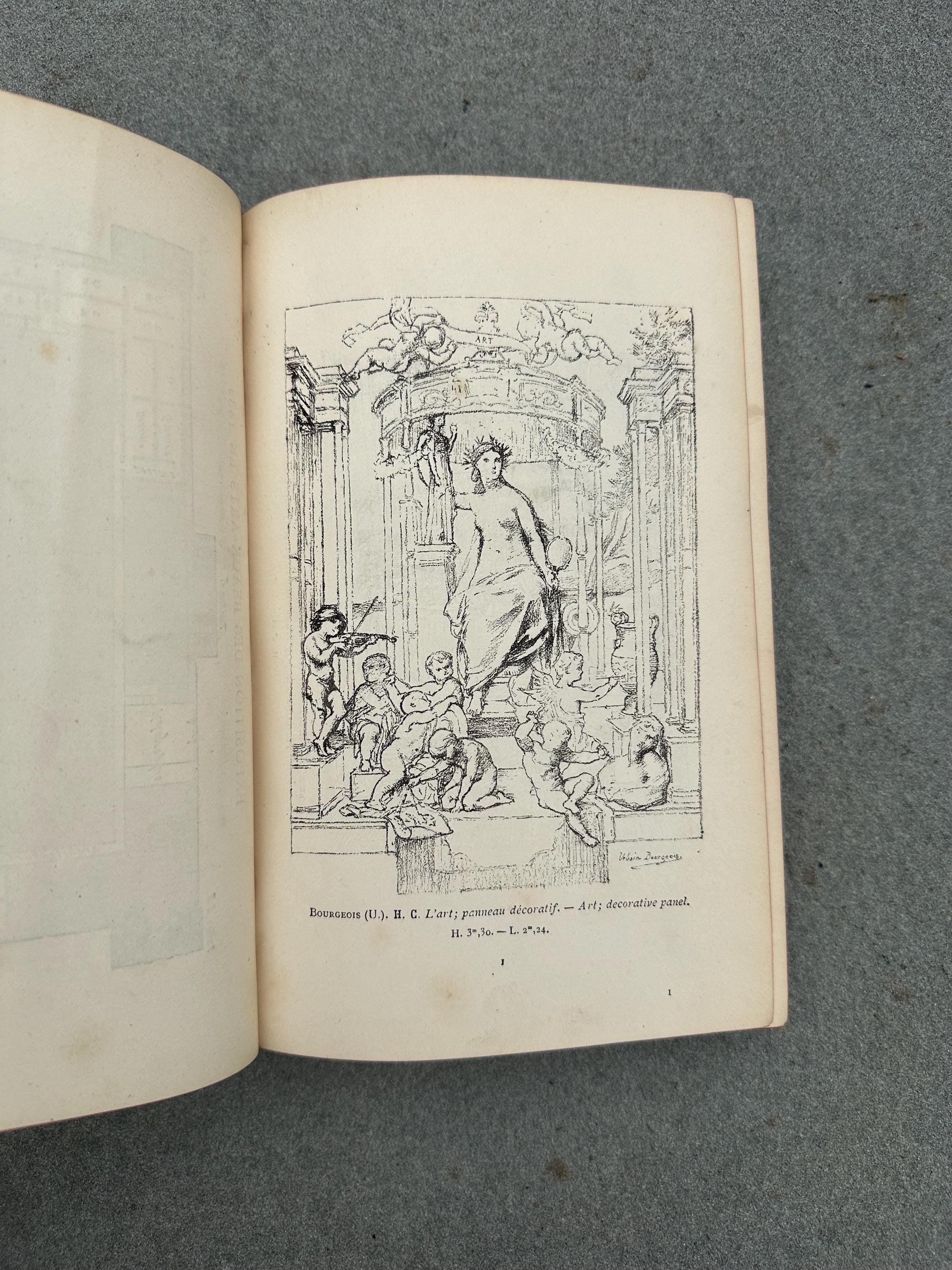 Antique 1882 Catalogue Illustre du Salon Art Book F.G. Dumas 400 Illustrations French