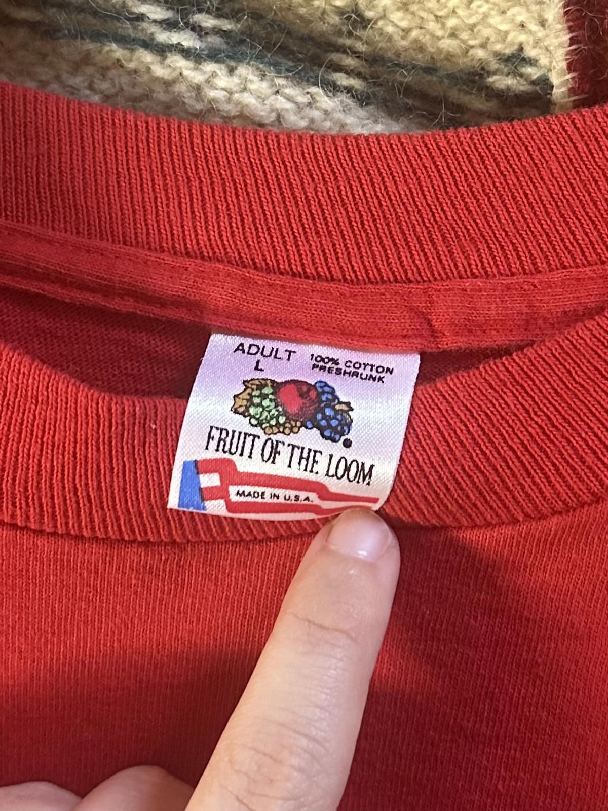 1990s Virginia Slims Give a Man an Inch Red Single Stitch Tee