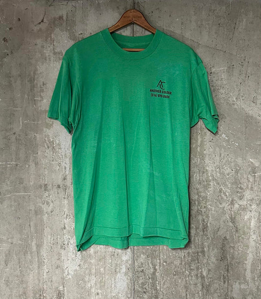 1990s Saturday Rock Rally 516-Bye-Dude Green Single Stitch Tee
