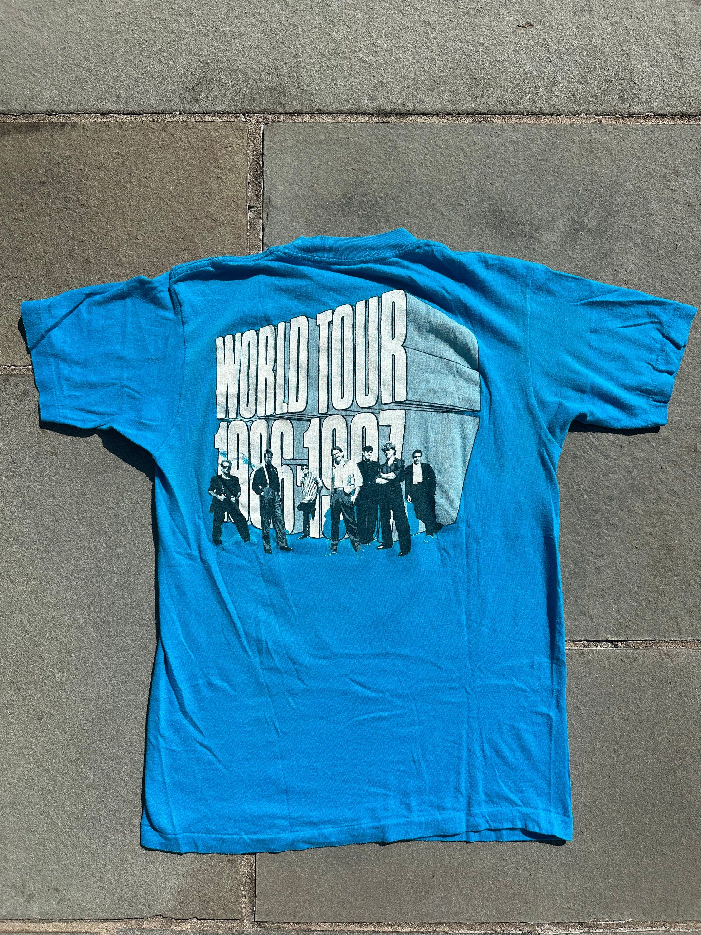 Vintage Chicago 1986-1987 World Tour Single Stitch Blue T-Shirt Tee Signal Brand