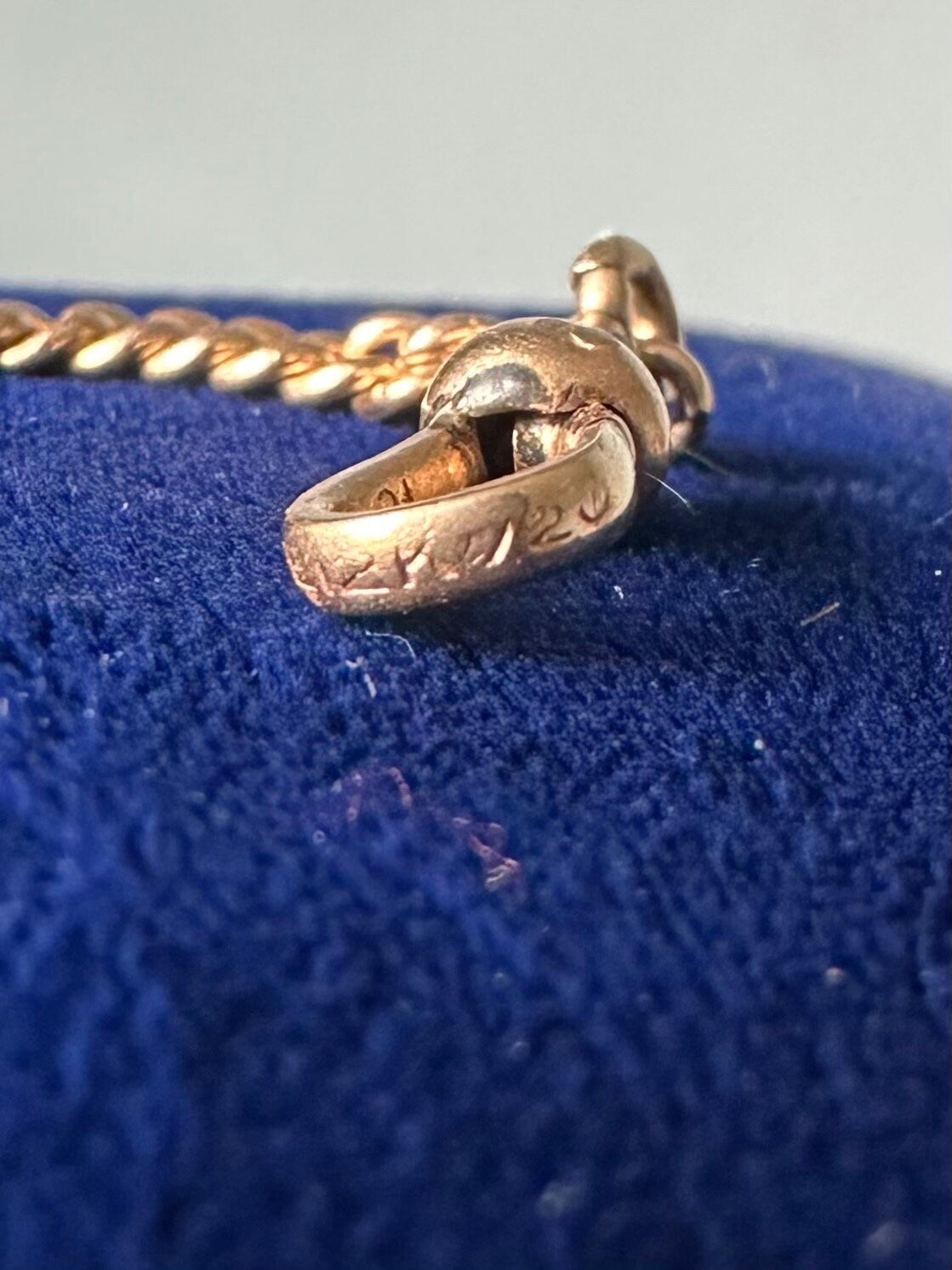Long Victorian Antique Signed KEENE 12K Gold Filled Pocket Watch Chain 13.25”