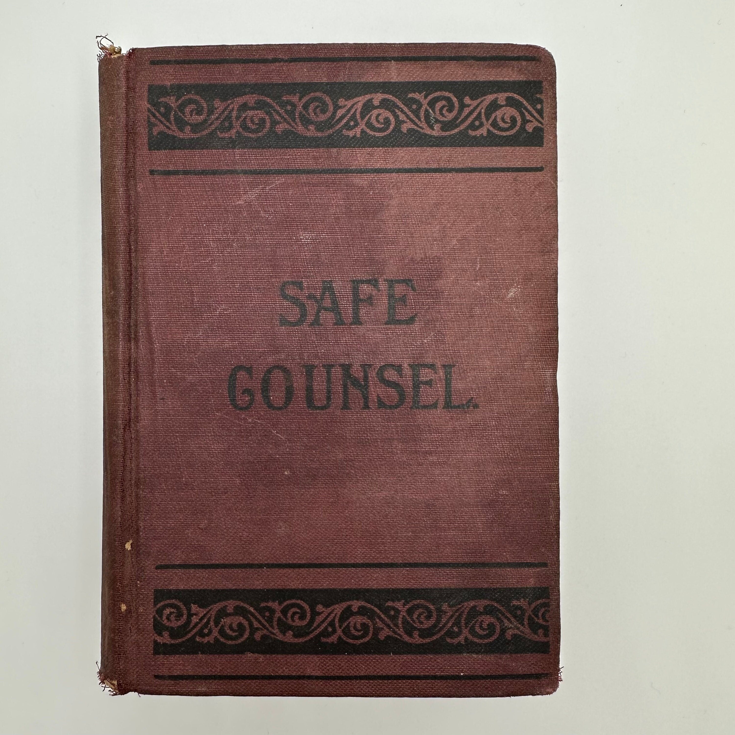 Antique 1913 Safe Counsel Guide to Purity and Physical Manhood Hardcover Book | 1900s Book | Antique Handbook