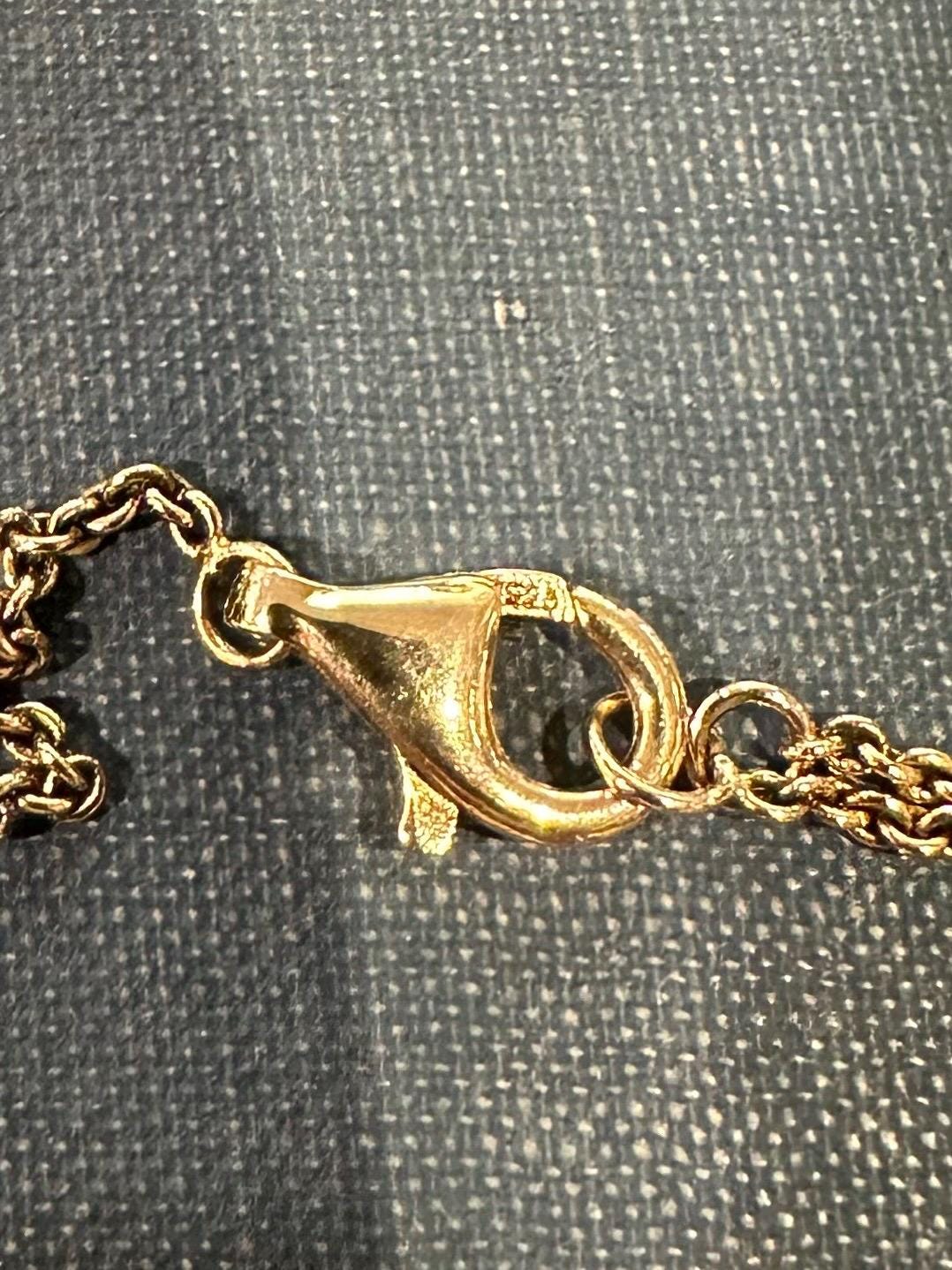 Vintage Gold Plated Sterling Silver 925 Orb Pendant Necklace with Blank Scroll Inside 24” Adjustable