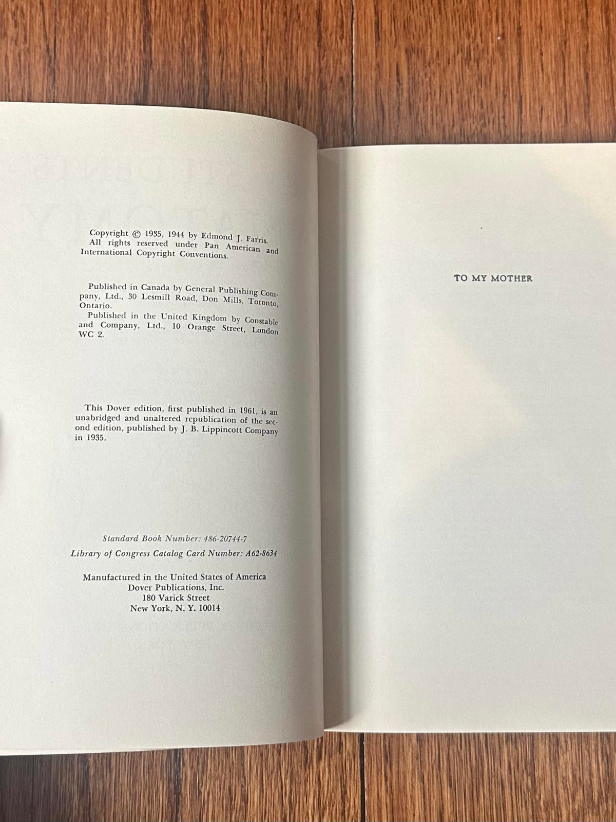 1961 Art Students' Anatomy by Edmond J. Farris Paperback Book Illustrated