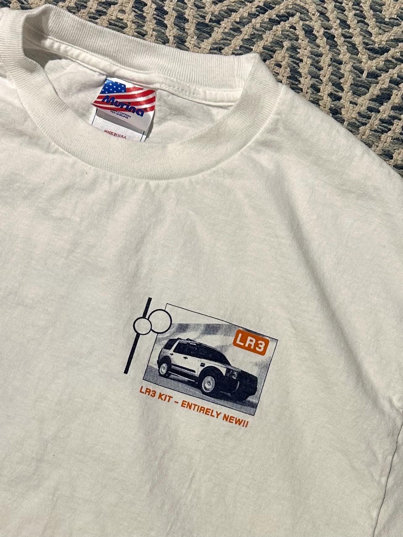 Vintage Y2K Land Rover LR3 Kirt Promo Short Sleeve T-Shirt Made in USA 100% Cotton Size L Murina Tag