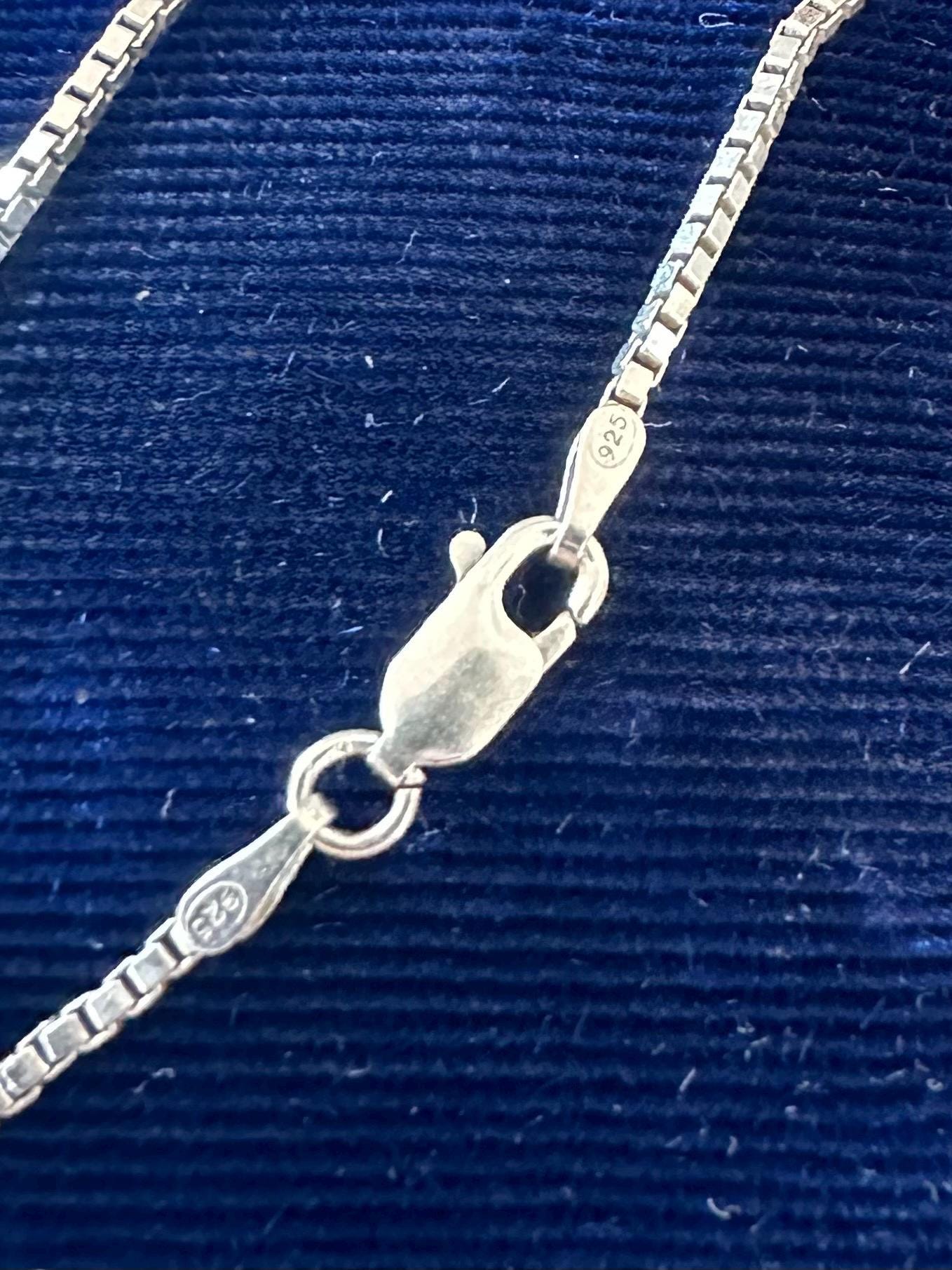Vintage 925 Sterling Silver & Marcasite Locket Secret Compartment Pendant Necklace Box Chain 20”