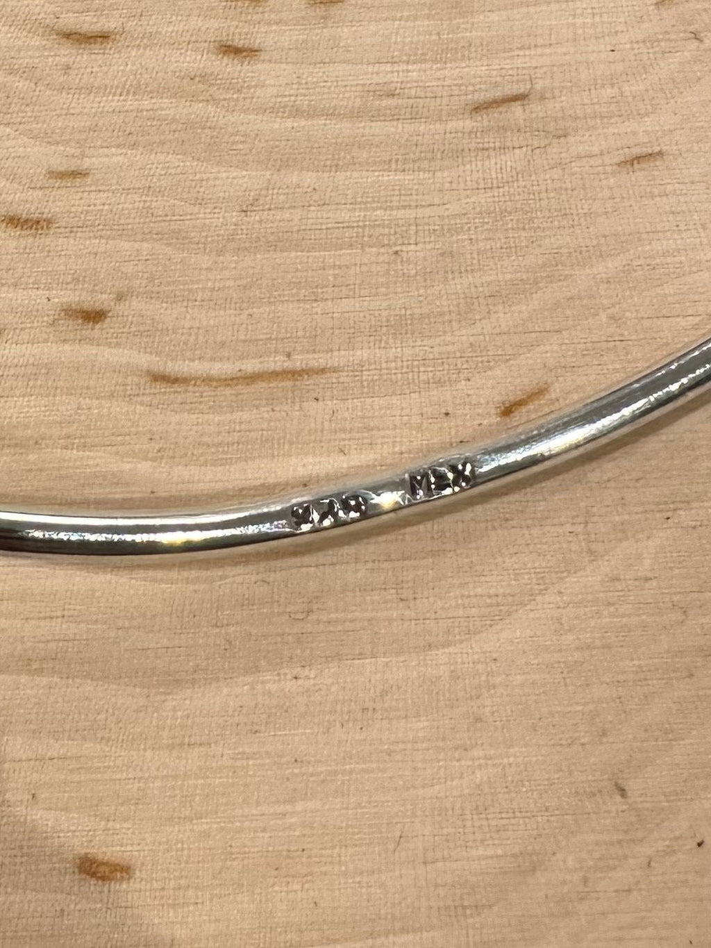 Vintage Modernist Mexico 925 Sterling Silver Adjustable Collar Necklace